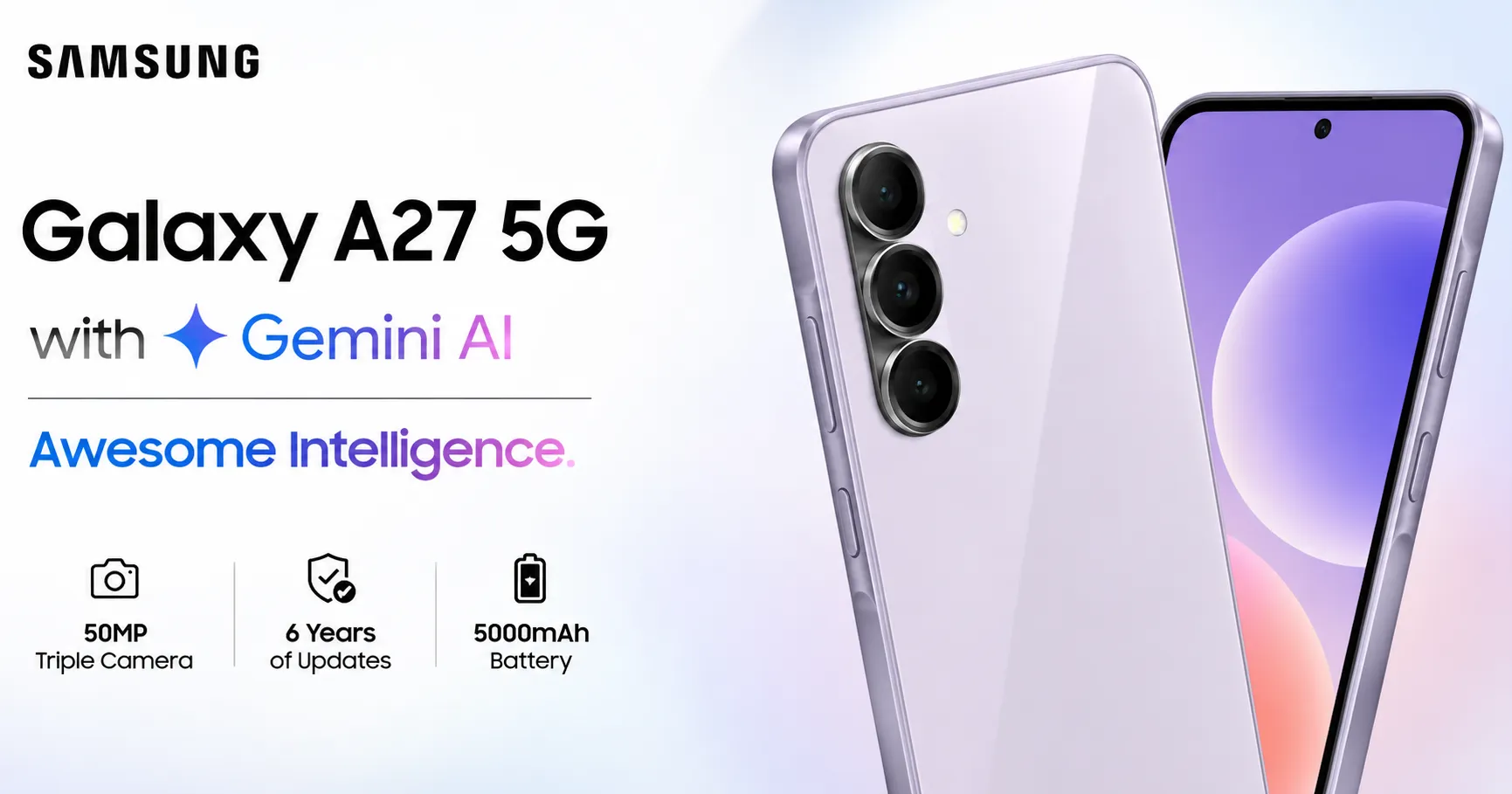 Samsung Galaxy A27 5G with Gemini AI