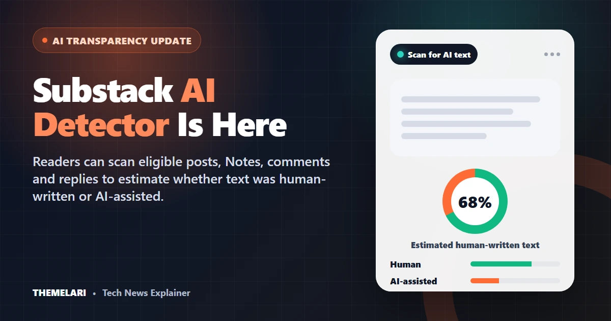 Substack AI Detector scan for AI text feature image