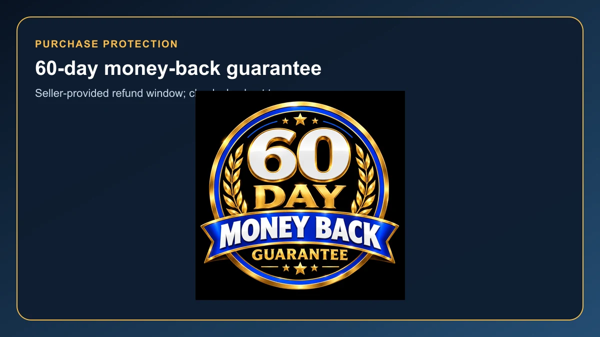 Fearless Phone Fanatic seller-provided 60-day money-back guarantee